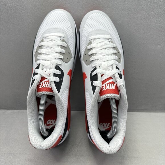 Nike Air Max 90 Golf TB Mens Size 11.5 White University Red Black Spikeless NEW